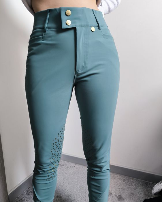 Bryczesy pomme Equestrian 40 L kolanowy silikon