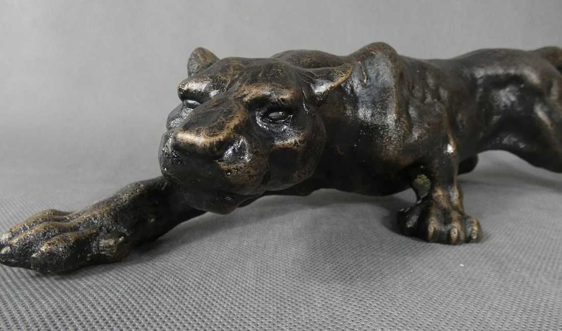 Figura rzeźba PANTERA kot puma żeliwo 41cm