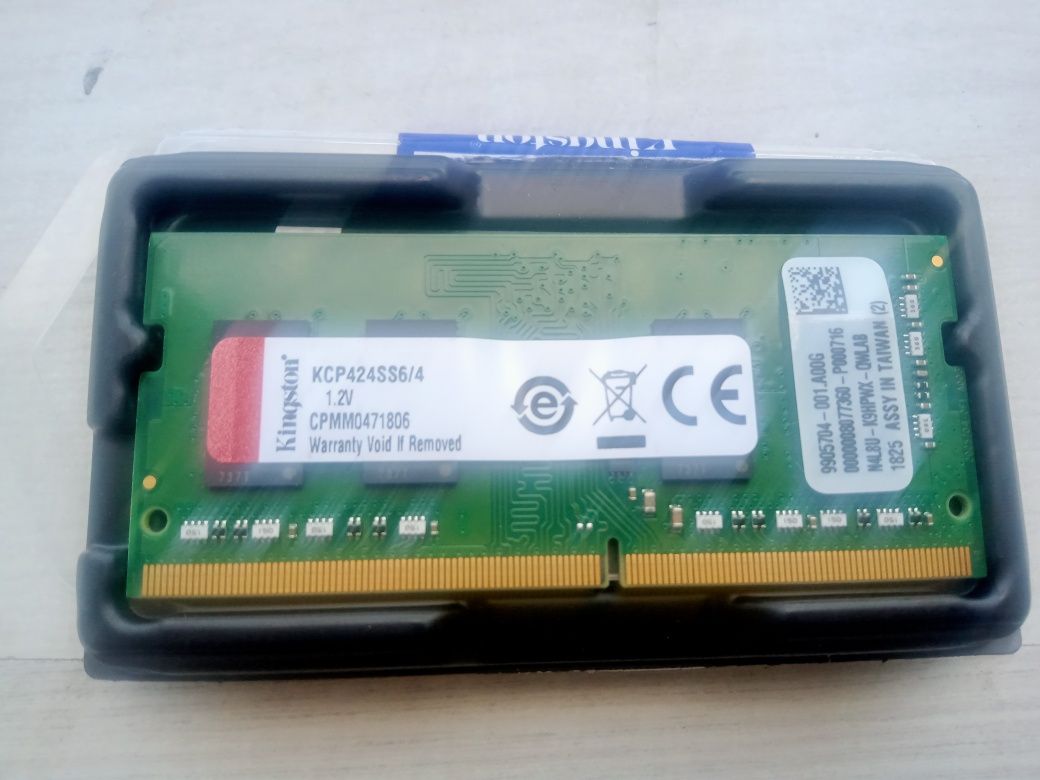Оперативная память ddr4 SODIMM 4Gb 2400Mhz PC4-19200 Kingston KCP424SS