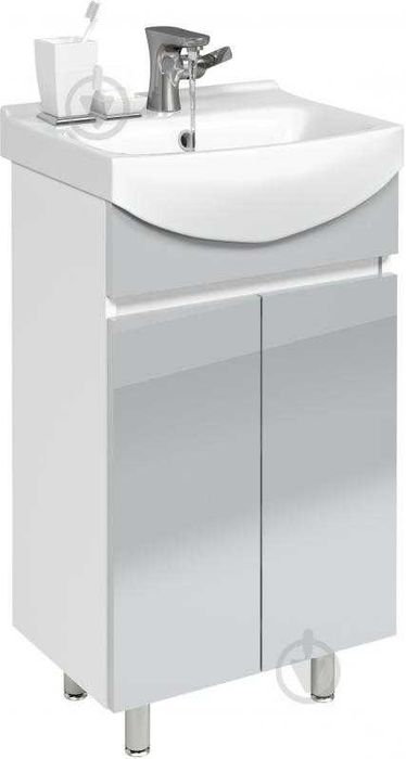 Тумба підлогова Грейд Агата 50 сіра під умивальник