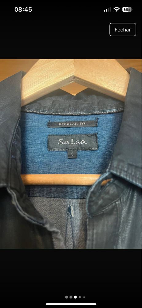 camisa azul salsa