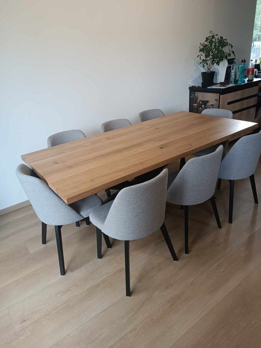 Stół rozkładany stolik drewniany nowoczesny LOFT Industrial lity dąb