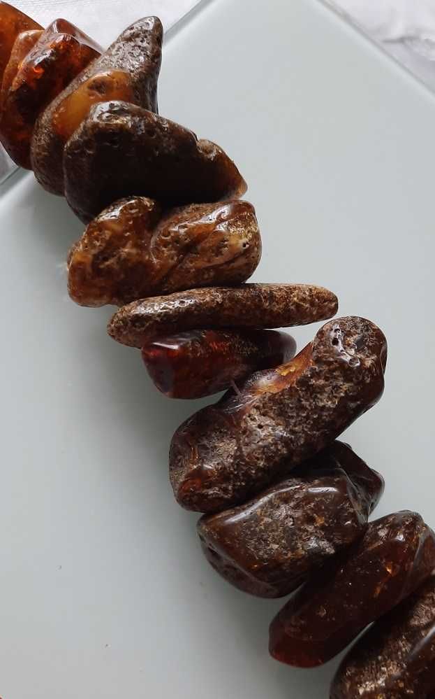 Piękne duże bursztyny naszyjnik bursztyn Naturalny Bałtycki 70 cm