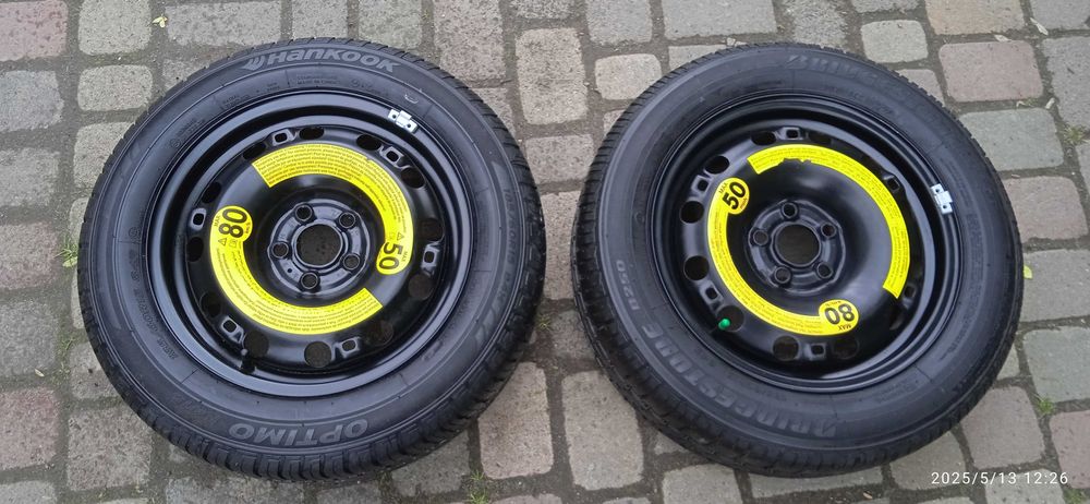 Запаски, колеса R15 5/100 мет.диск з рез.185/60 R15 (нові)