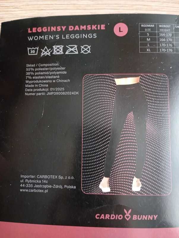 Legginsy damskie Cardio Bunny L czarne