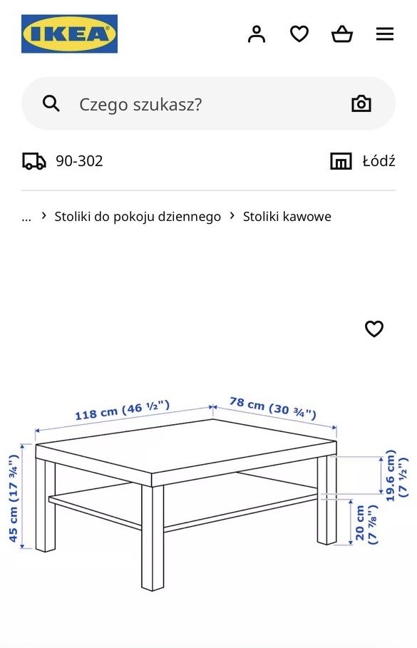 Stolik kawowy i szafka RTV . Ikea . Ława