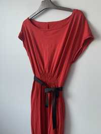 Długa sukienka czerwona z czarnym paskiem Gatta r. M