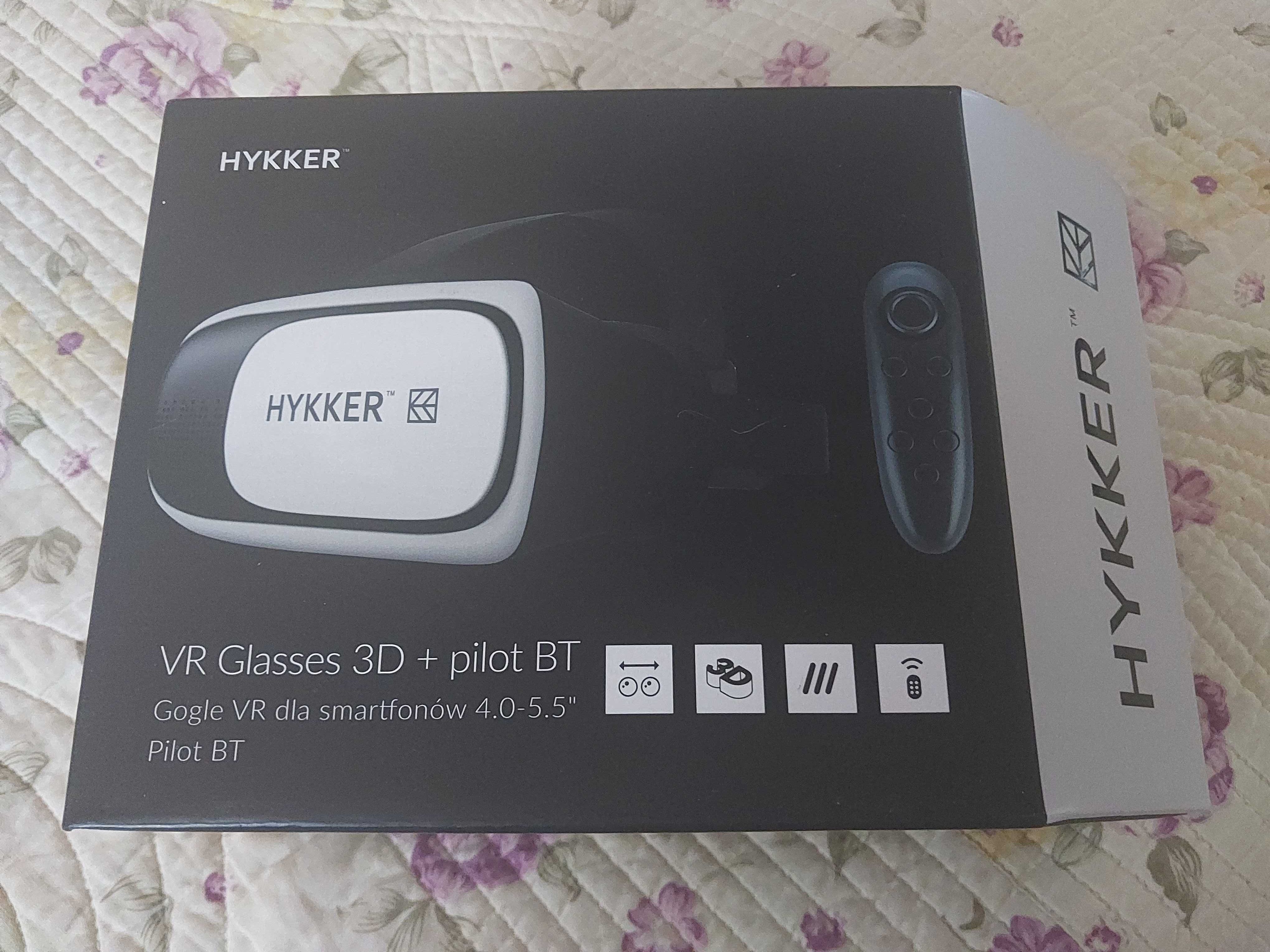 Okulary/gogle 3D Glasses VR dla smartfonów 4,0-5,5" + pilot + BT