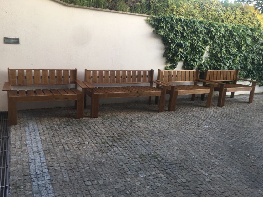 Banco Exterior  Corrido de Jardim com costas de 3 lugares NOVO