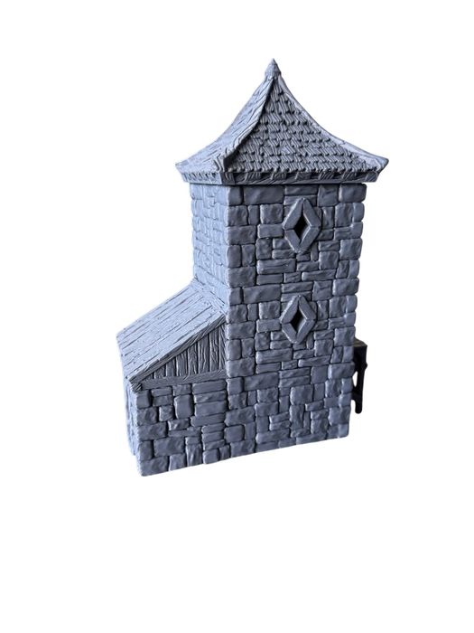 Kamienna wieża strażnicza, średnia, druk 3D do gier bitewnych