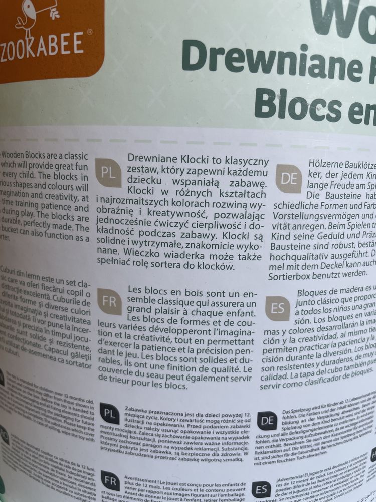 Drewniane klocki z sorterem Smiki