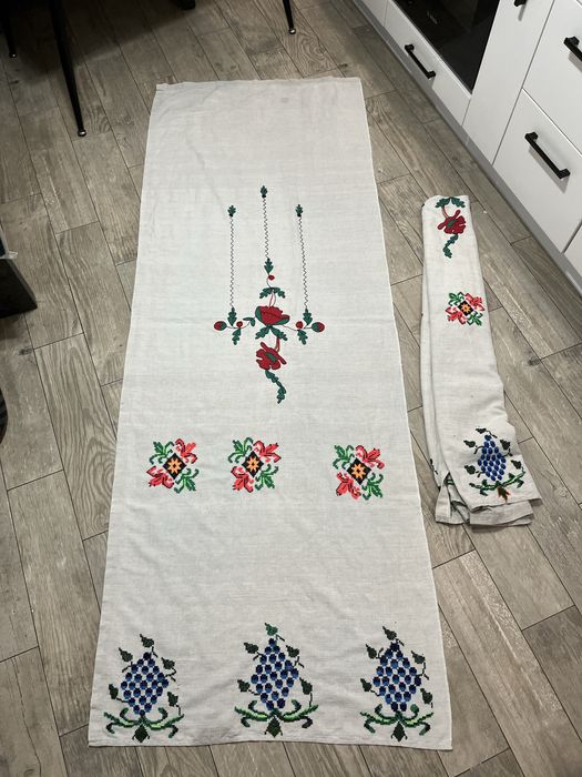 Старовинні лляні вишиті штори (ручна робота) 2шт. Старі Рушники