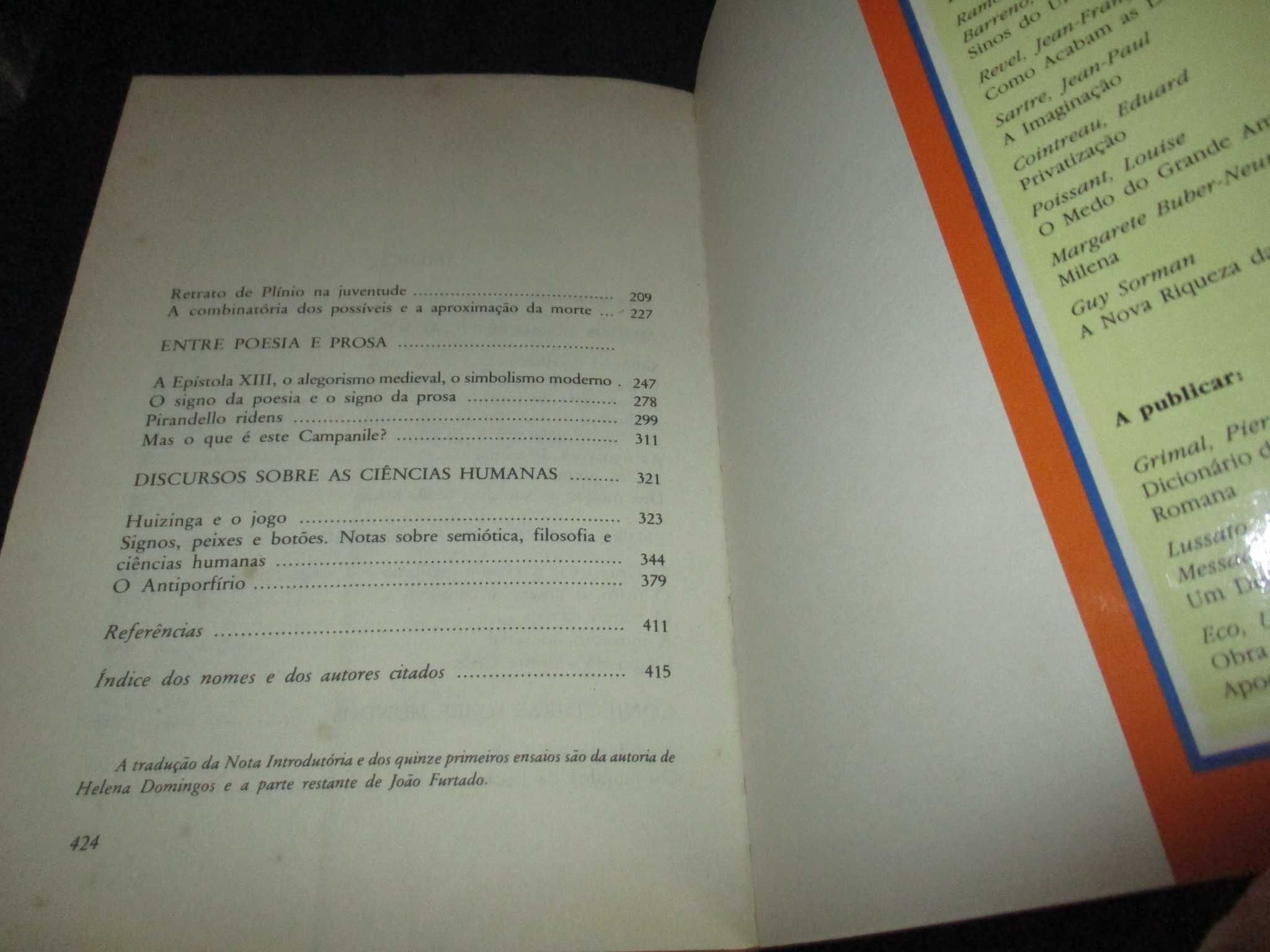 Livro Sobre os Espelhos e outros ensaios de Umberto Eco