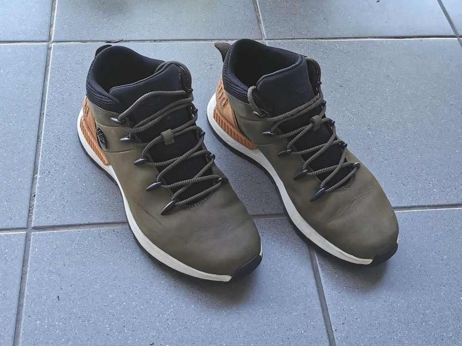 # Buty Męskie Timberland - Jesień Trekking Khaki Skóra Rozm. 43,5
