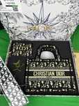 Komplet Torba portfel Christian Dior ciemna monogram logowana kuferek