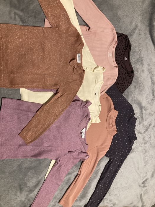 Bluzki dla dziewczynki H&M  7-pack r. 110/116