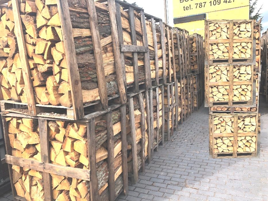drewno kominkowe na paletach  32-35cm
