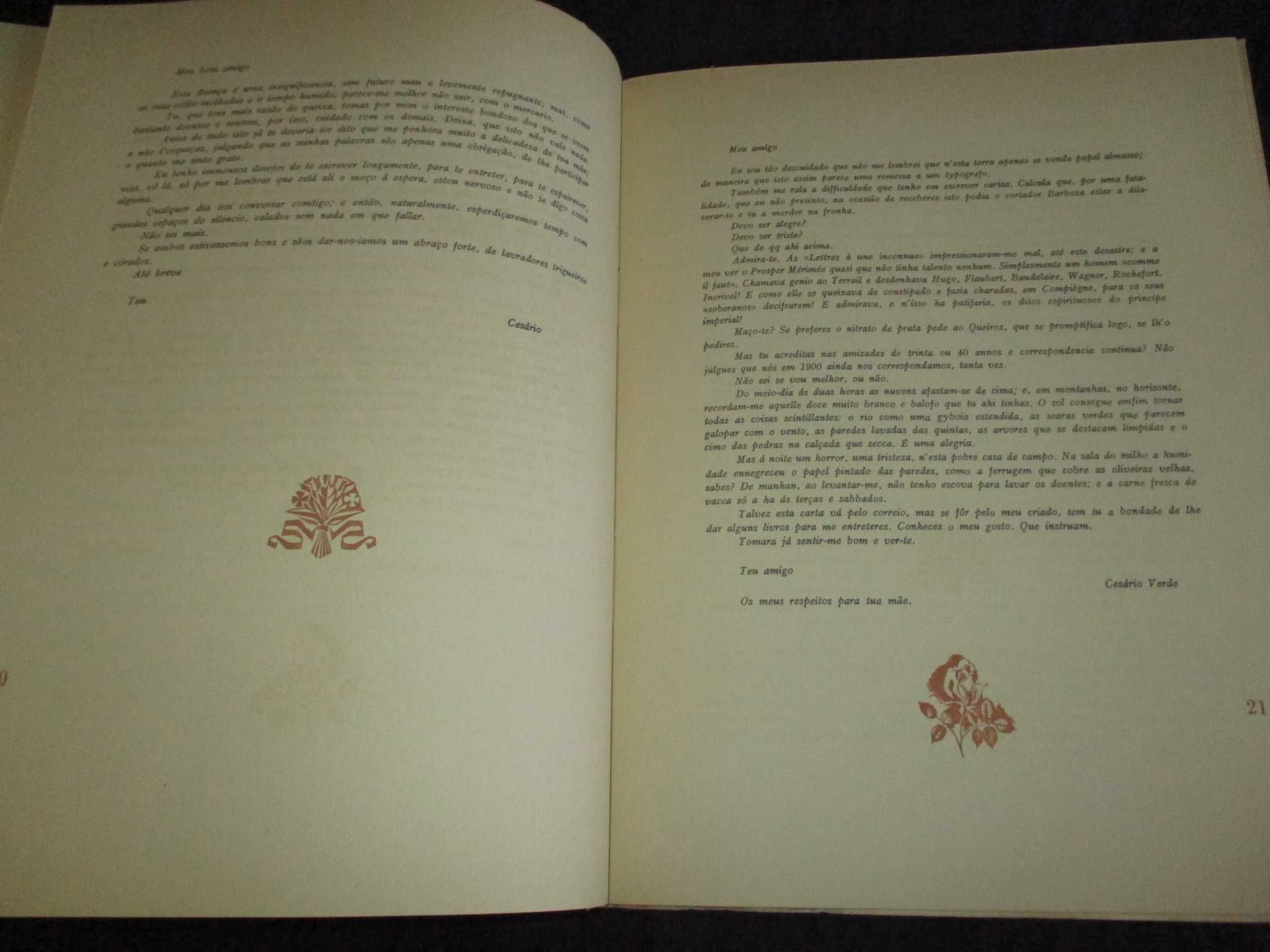 Livro Cesário Verde e Macedo Papança Alberto de Monsaraz Autografado