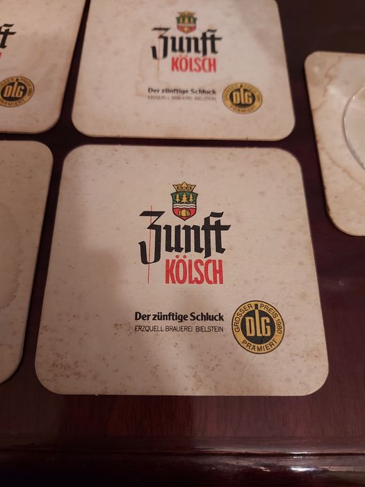 5 bases Vintage de Cerveja Alemã Zuntt.