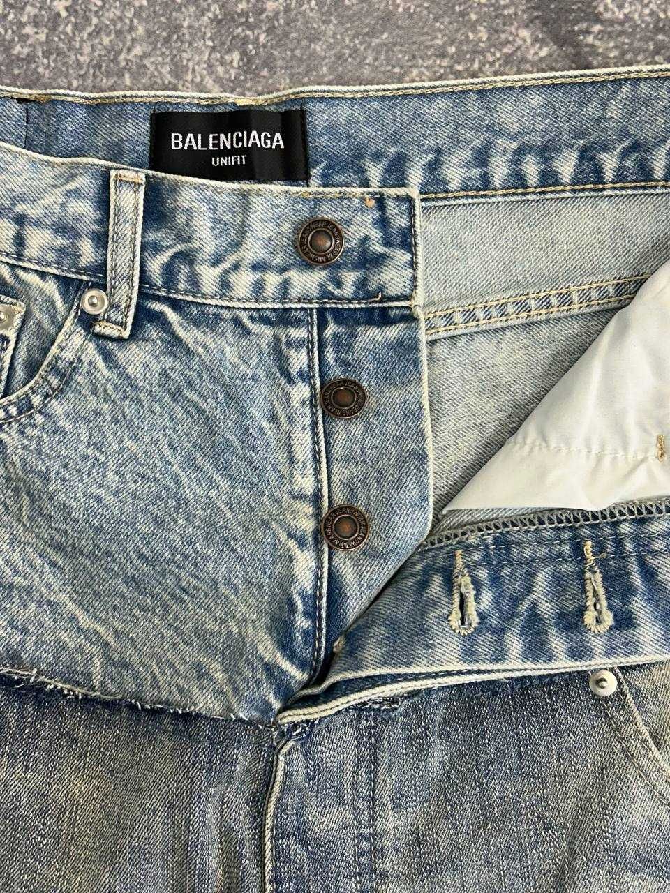 Джинси Balenciaga Cargo faded baggy opium archive синие джинсы сині