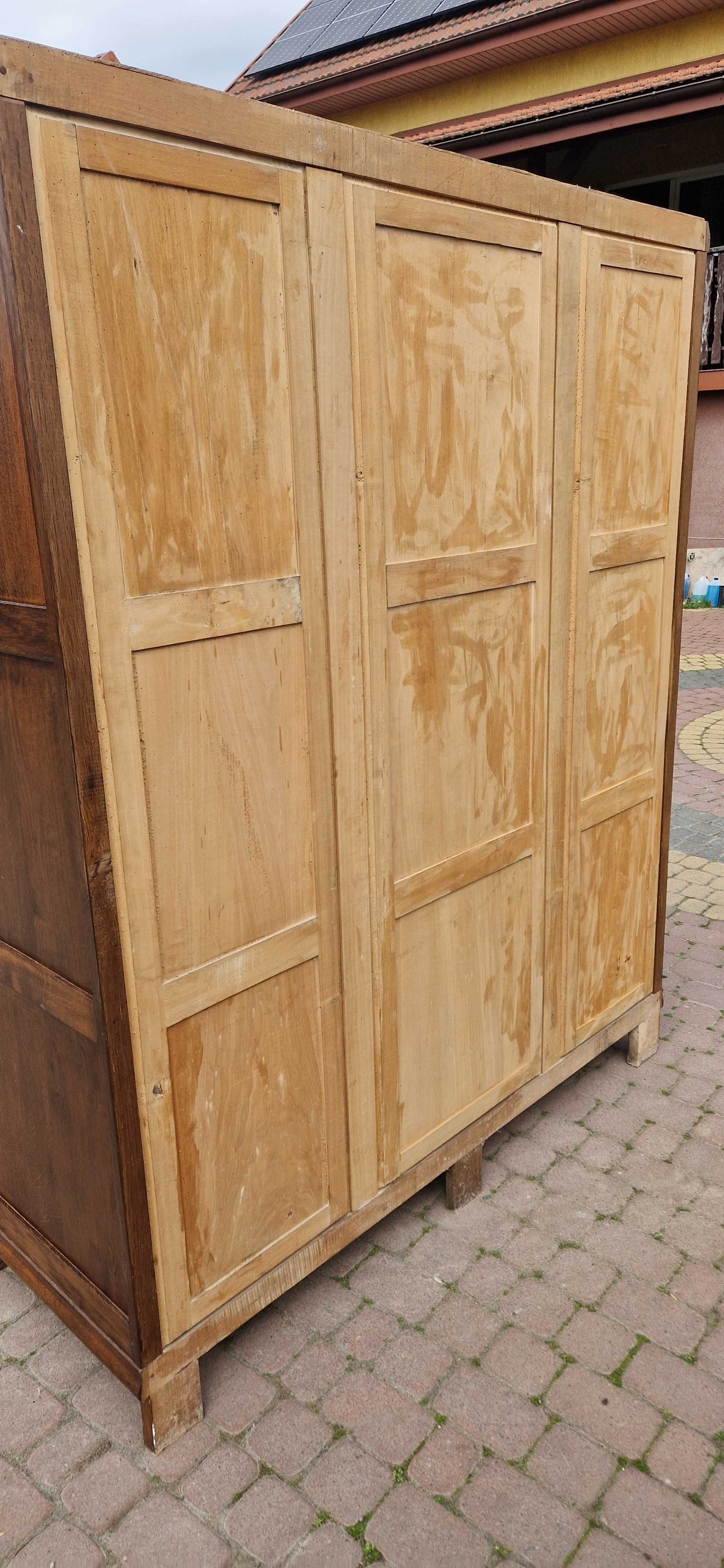 Dębowa sypialnia szafa łóżko z 2 szafkami i toaletka