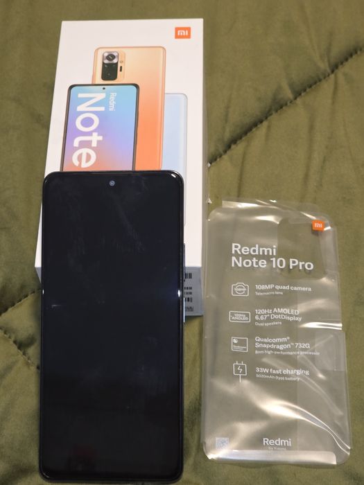 Xiaomi Redmi Note 10 Pro Glacier Blue 128GB99% NOVO