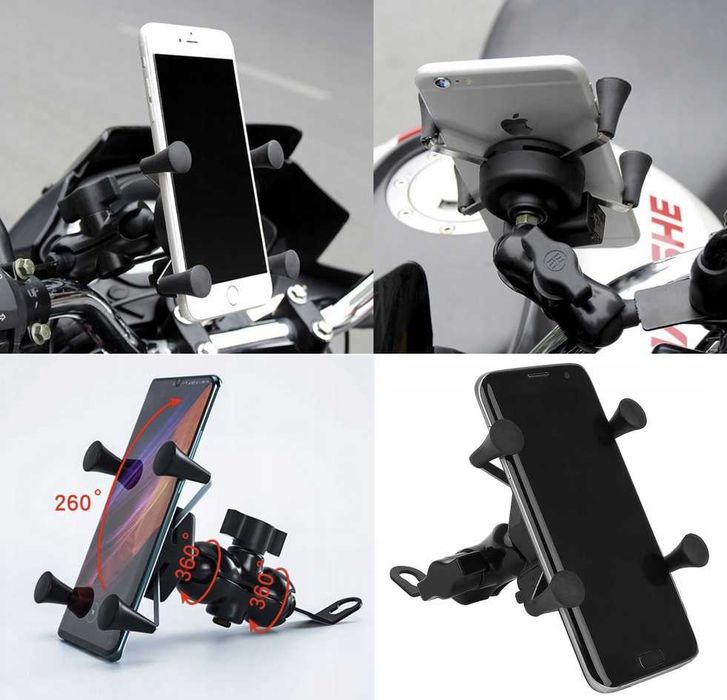 Nowy UCHWYT na Telefon 3D z Ładowarką USB MORETTI Rower Motocykl ATV
