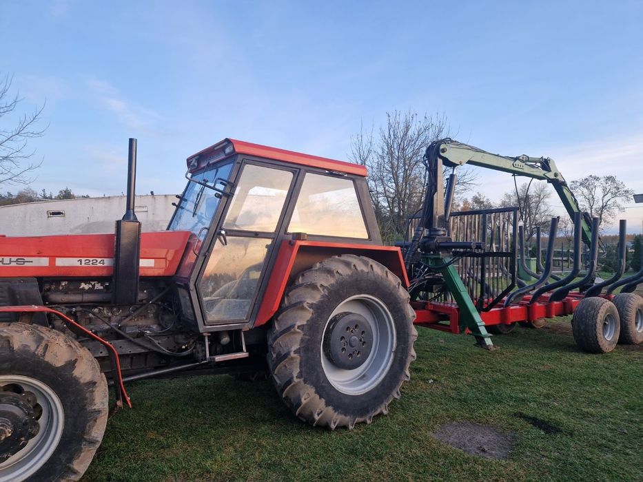 Ciągnik z przyczepą, zestaw zrywkowy