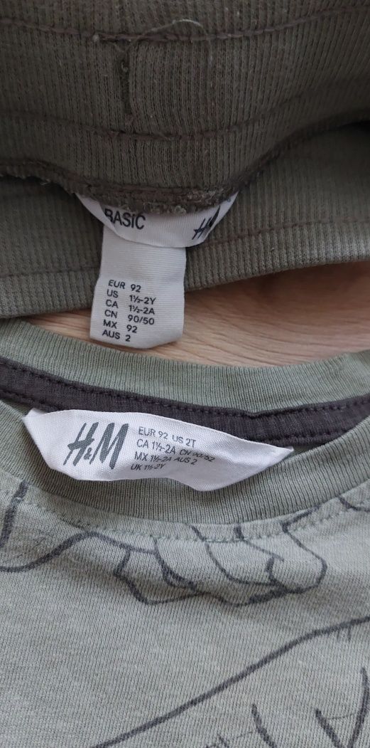 Zestaw komplet letni h&m 92 hm szorty koszulka