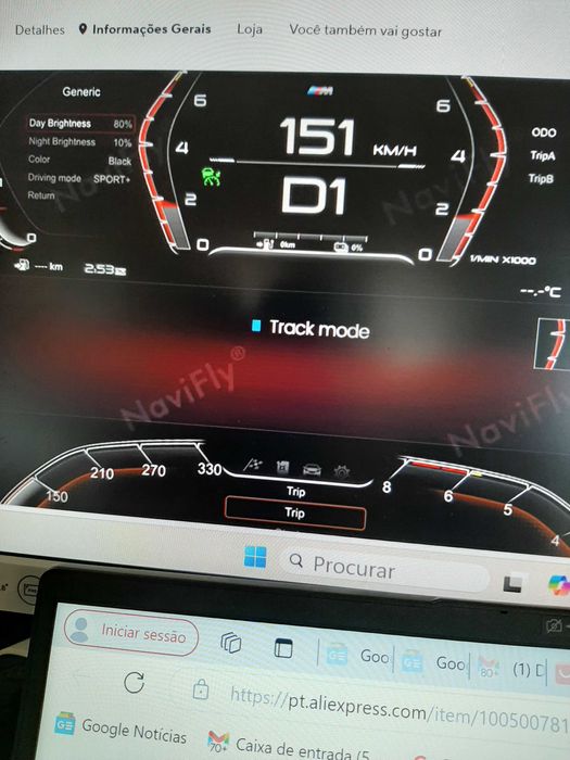 Quadrante digital Cluster, Lcd