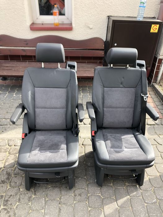 Fotel Obrotowy Multivan  T5 Lift T6 Skóra Alcantara Siedzenie Szyny