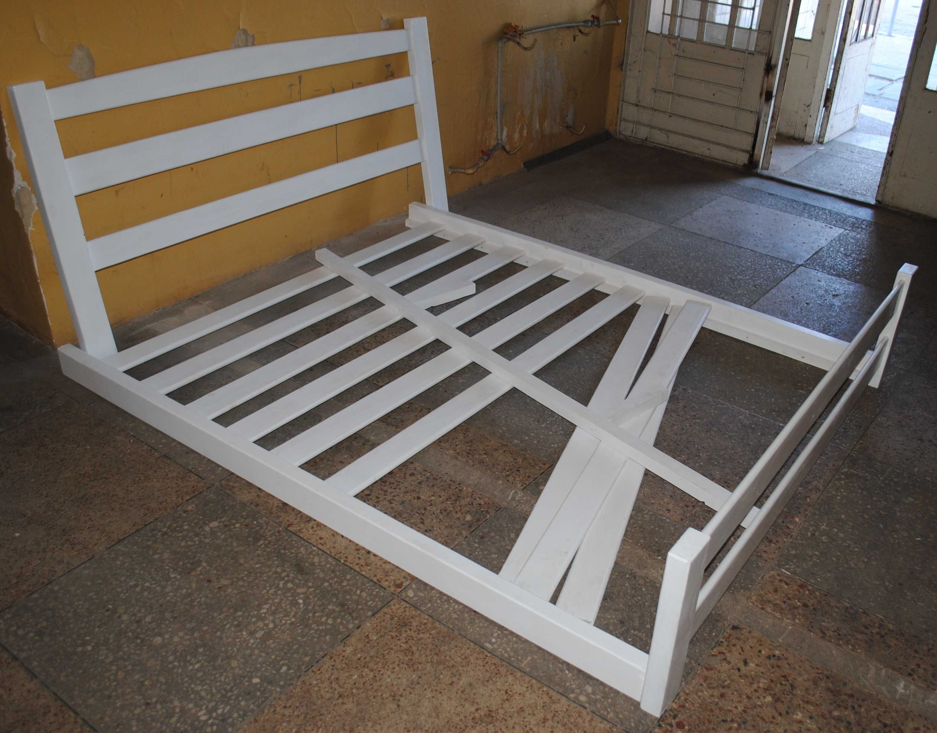 Дерев'яне, нове, біле ліжко 160 (170) см *2 м. Кровать.