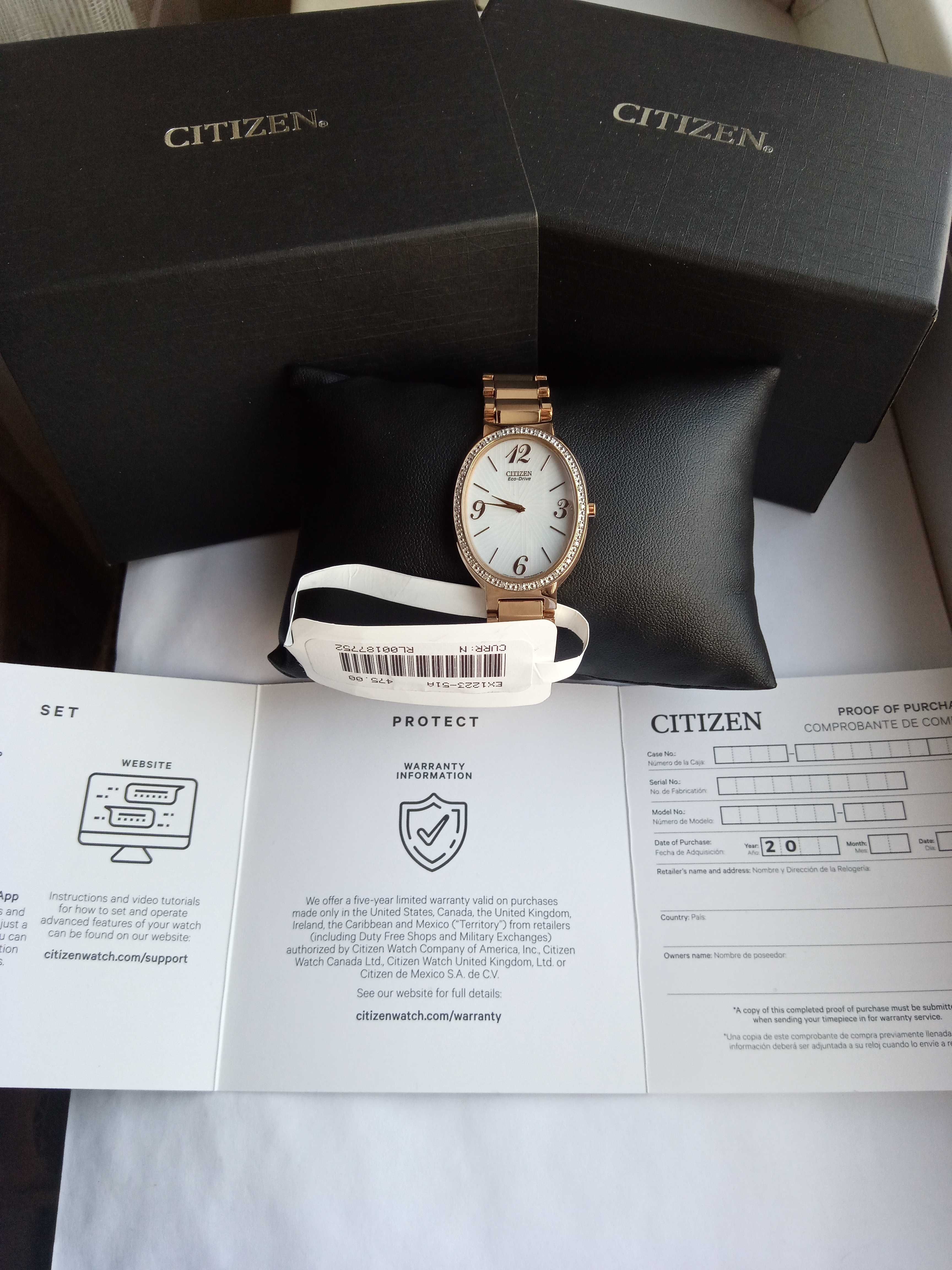 Женские часы с 26 бриллиантами Citizen Allura Diamond  EX1223-51A