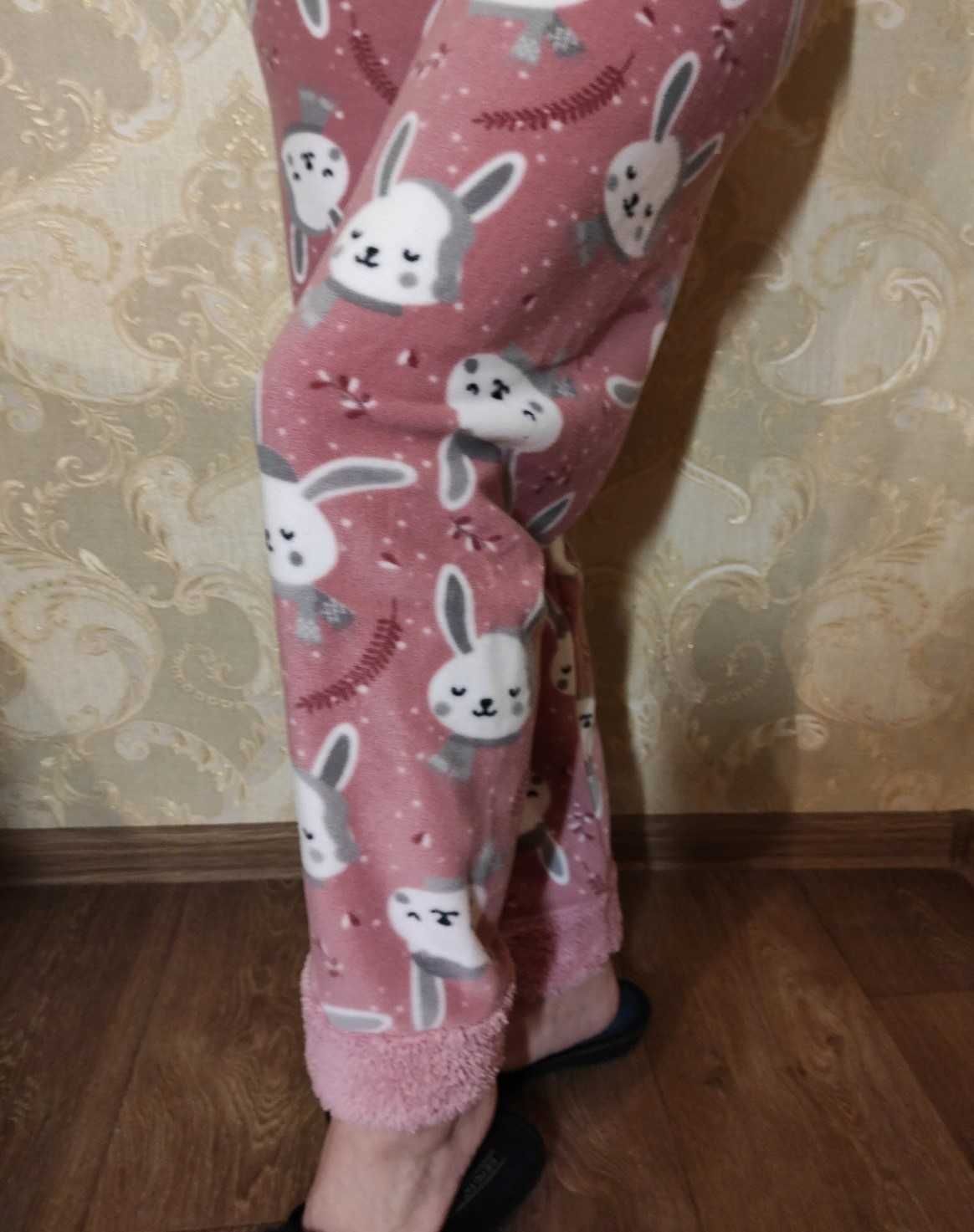 Пижама теплая махровая комплект кофта штаны