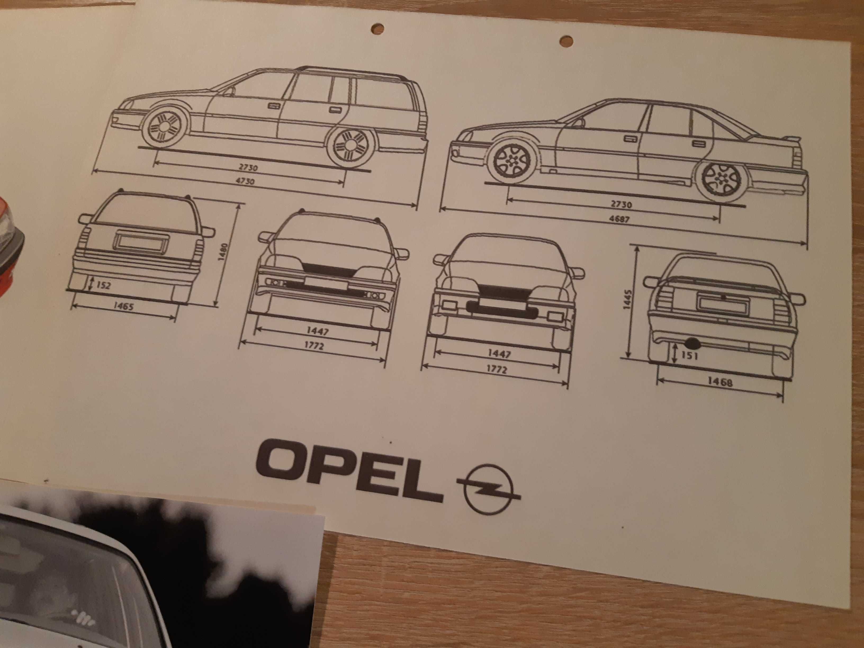 Opel Omega 3000 Zdjęcie prasowe i plansze A4 przekrój i wymiary