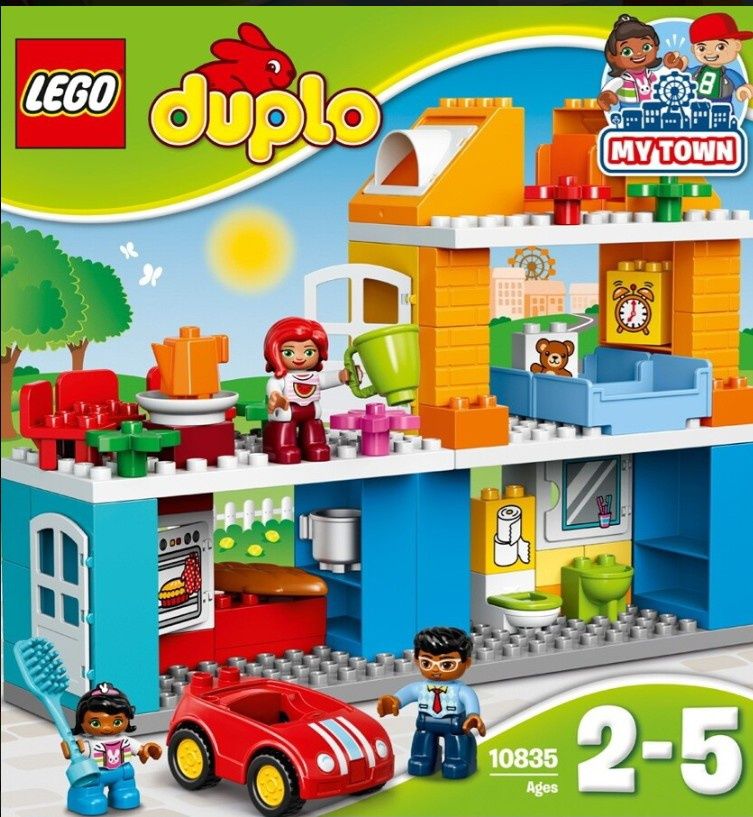 LEGO DUPLO 10835 dom rodzinny samochód pokój kuchnia toaleta klocki 2+