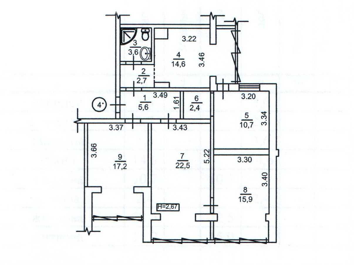Офис, хостел, Call центр - квартира с мебелью 95м² 1эт. 4к. Троещина