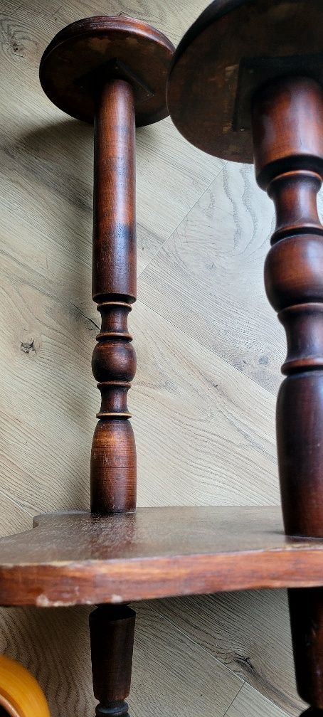 Piękny stojak drewniany na kwiaty vintage