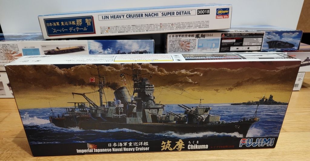 #001 - Fujimi, 1/700, model krążownika ciężkiego Chikuma