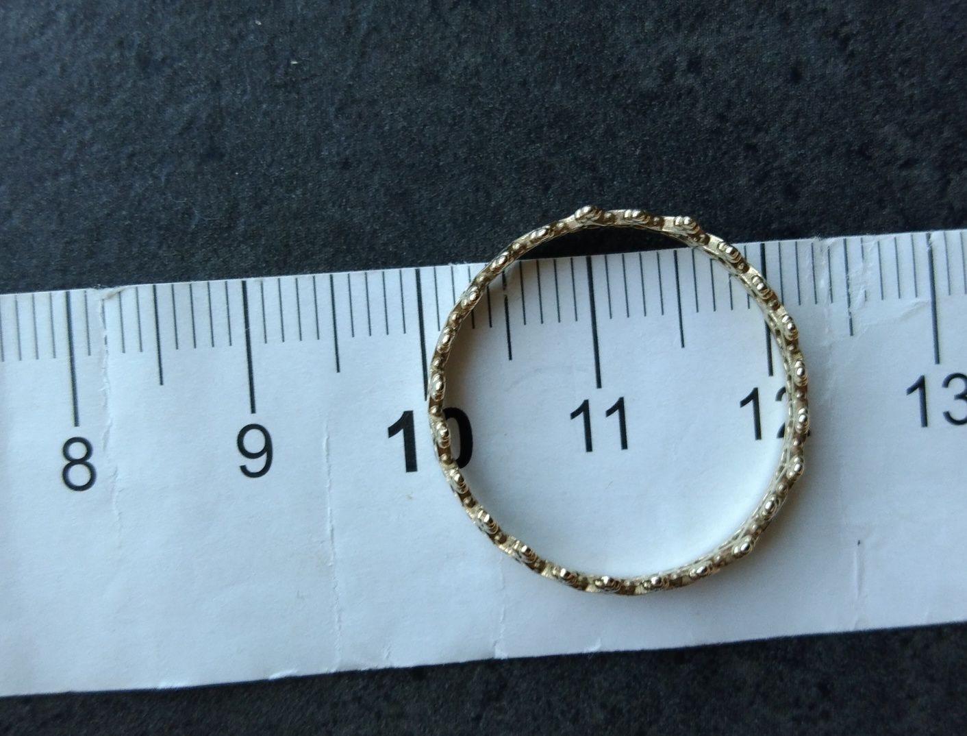 Złoty pierścionek obrączka korona złoto 333 8K rozm. 21