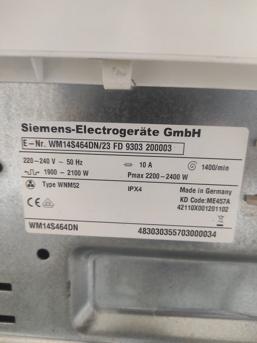 Пральна машина Siemens 8кг.