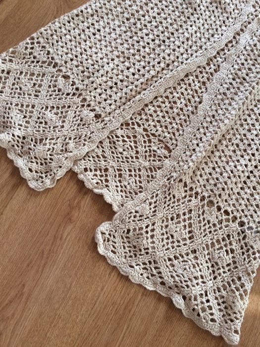 Sweter kardigan ażurowy Fresh Spirit latte beżowy 40 42