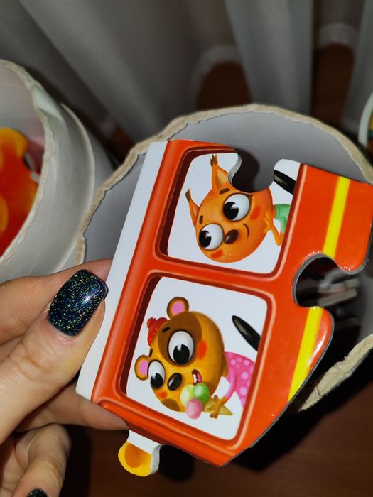 Лот пазли Puzzlika набір 4 коробки картонные dodo пазліка поїзд