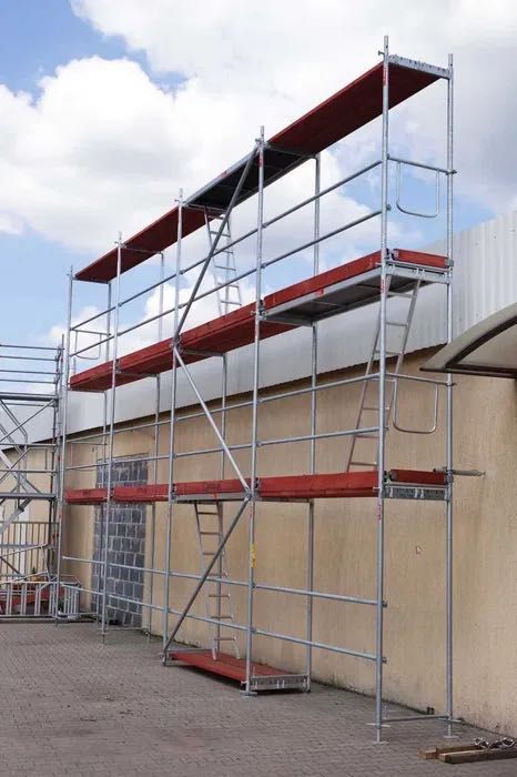 Rusztowanie elewacyjne PLETTAC 100m2 wysokość 6,5m NOWE nie używane