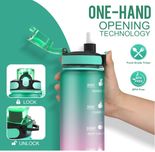 sahara sailor butelka na napoje 1000 ml seledynowo-rózowa  x
