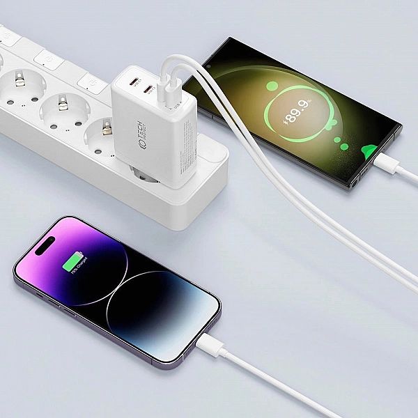 Ładowarka Tech-Protect NC100W-GAN sieciowa GaN 3x USB-C PD 100W / USB-
