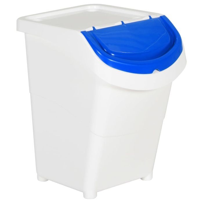 Kosze Na Śmieci Układane W Stos, 3 Szt., Białe, Pp, 120 L