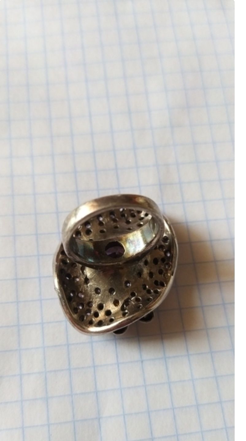 Кольцо с бабочкой серебро