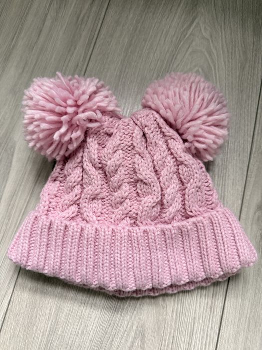 czapka zimowa z polarem i srebrną nitką Laura Ashley