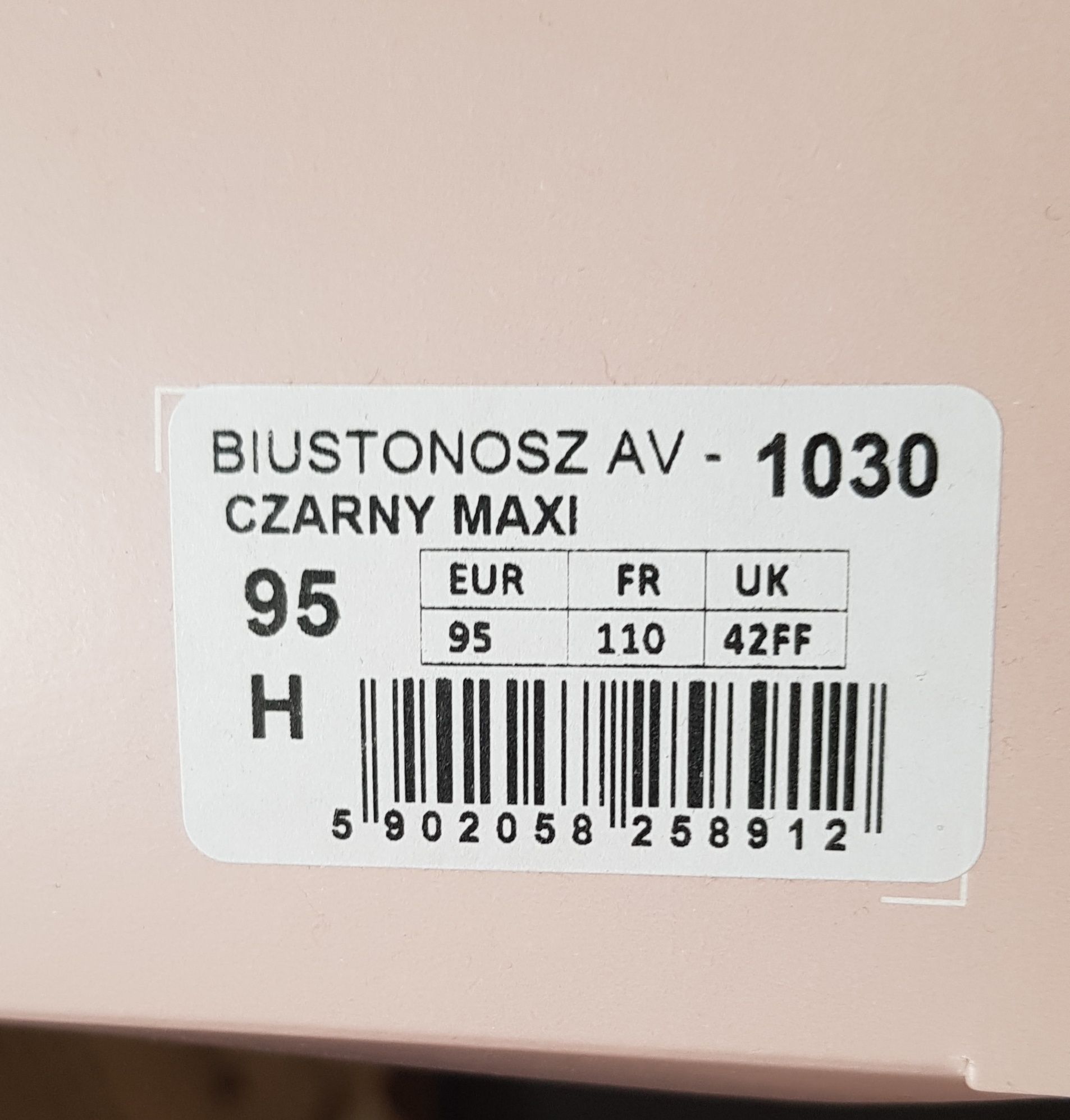 Biustonosz Czarny Maxi nowy